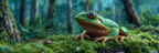 Frosch Auf Moos Im Wald | Insekten und Amphibien | Tiere
