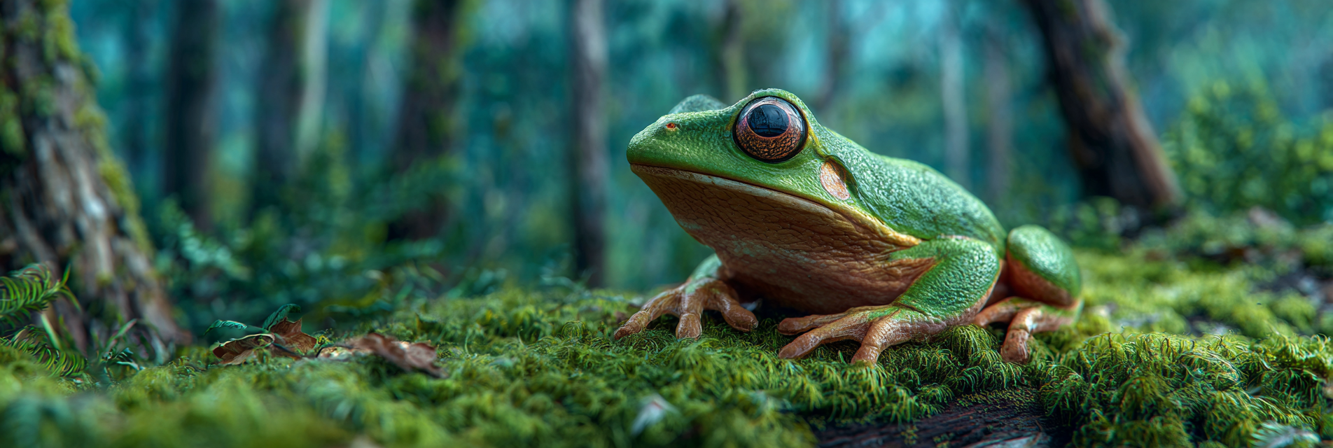 Frosch Auf Moos Im Wald | Insekten und Amphibien | Tiere