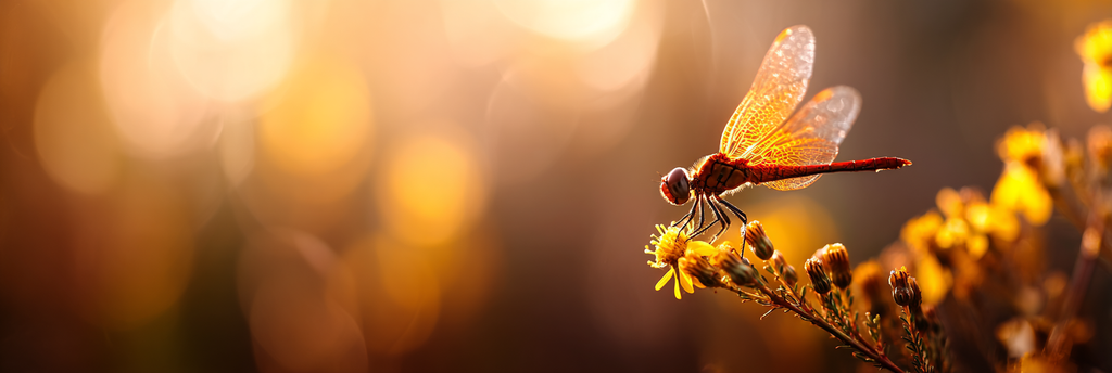 Libelle Auf Blume Mit Bokeh Hintergrund | Insekten und Amphibien | Tiere
