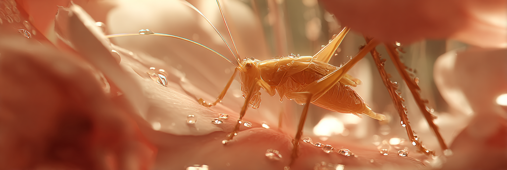 Nahaufnahme Eines Insekts Auf Einer Blume Mit Wassertropfen | Insekten und Amphibien | Tiere