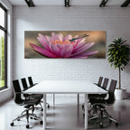 Pink Lotus Flower With Dragonfly