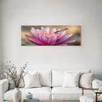 Pink Lotus Flower With Dragonfly