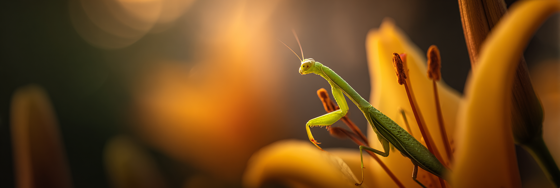 Nahaufnahme Einer Gottesanbeterin Auf Einer Blume | Insekten und Amphibien | Tiere