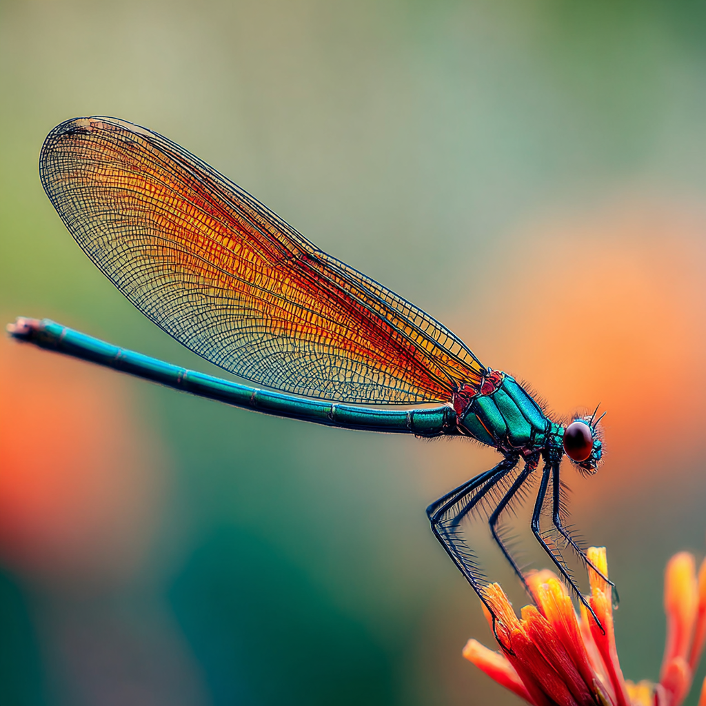 Detailaufnahme Von Einer Libelle Auf Einer Blume | Insekten und Amphibien | Tiere