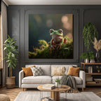 Frosch Auf Moosigem Oberfläche
