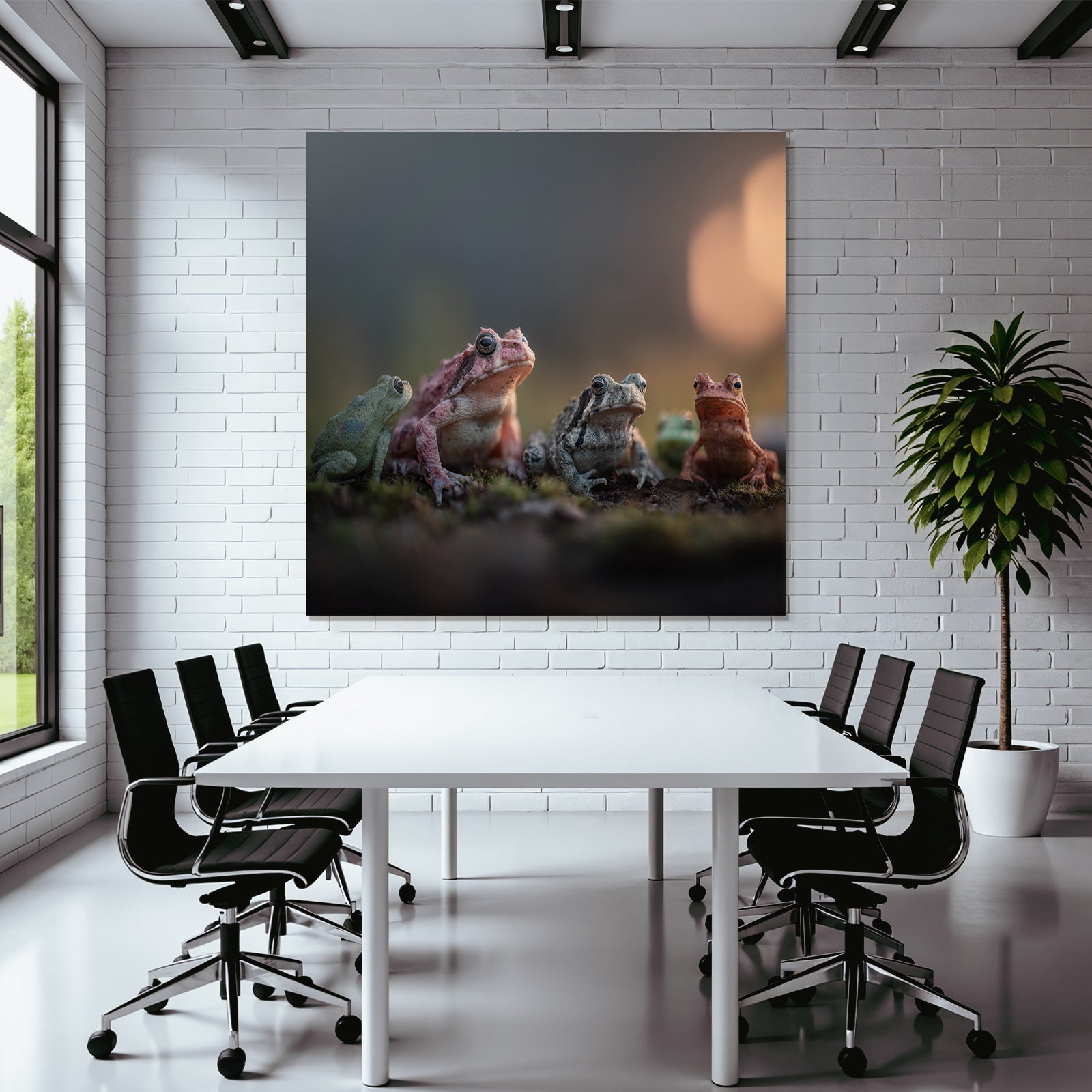 Froschgruppe Farbenvielfalt Im Naturraum