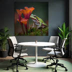 Gruner Frosch Zwischen Bunten Blumen