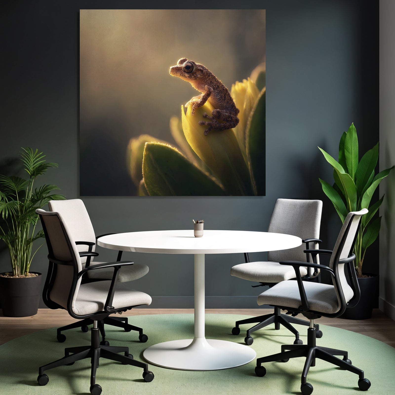 Kleiner Frosch Auf Blatt