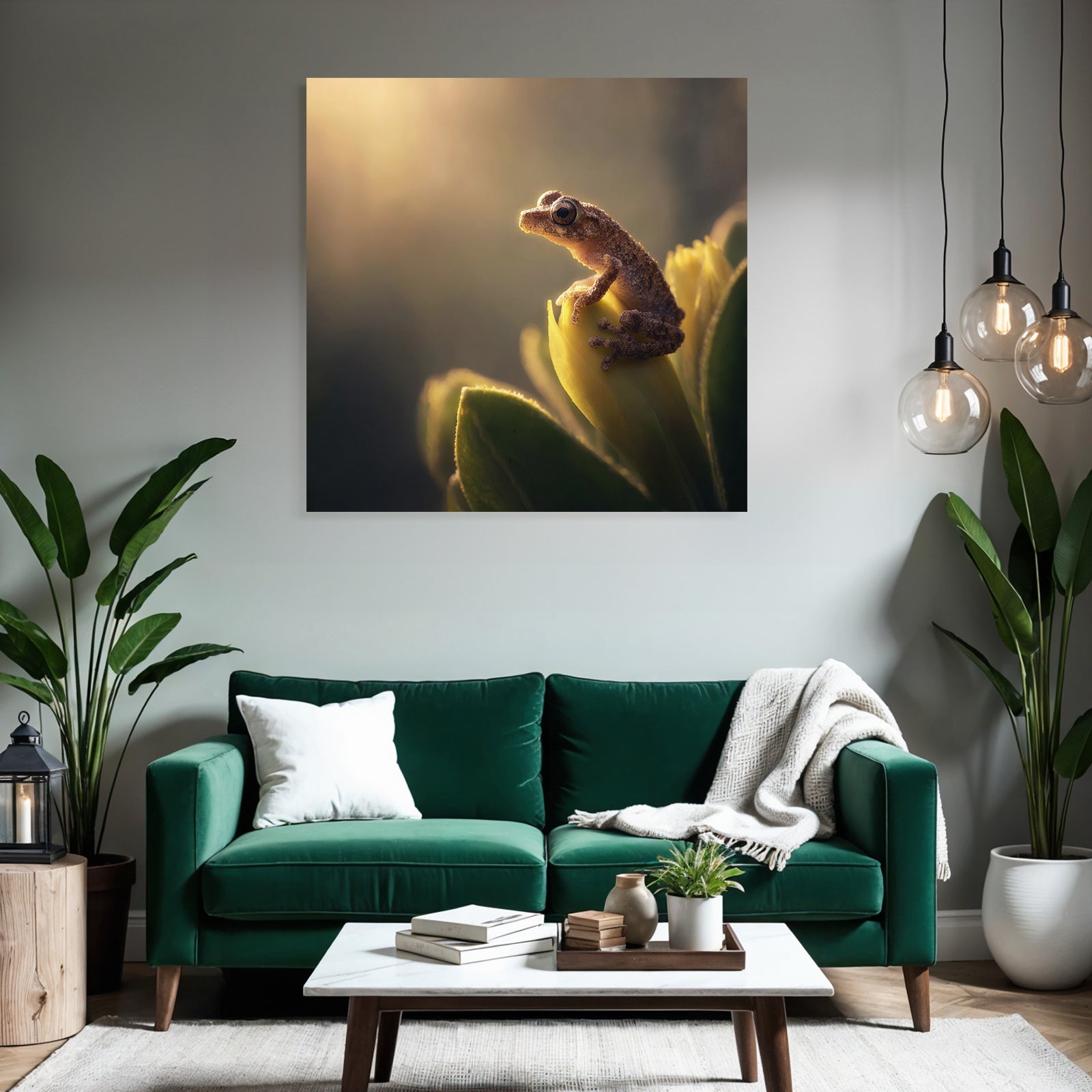 Kleiner Frosch Auf Blatt