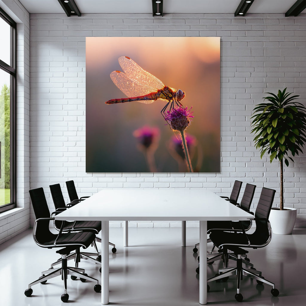 Nahaufnahme Einer Libelle Auf Einer Blume