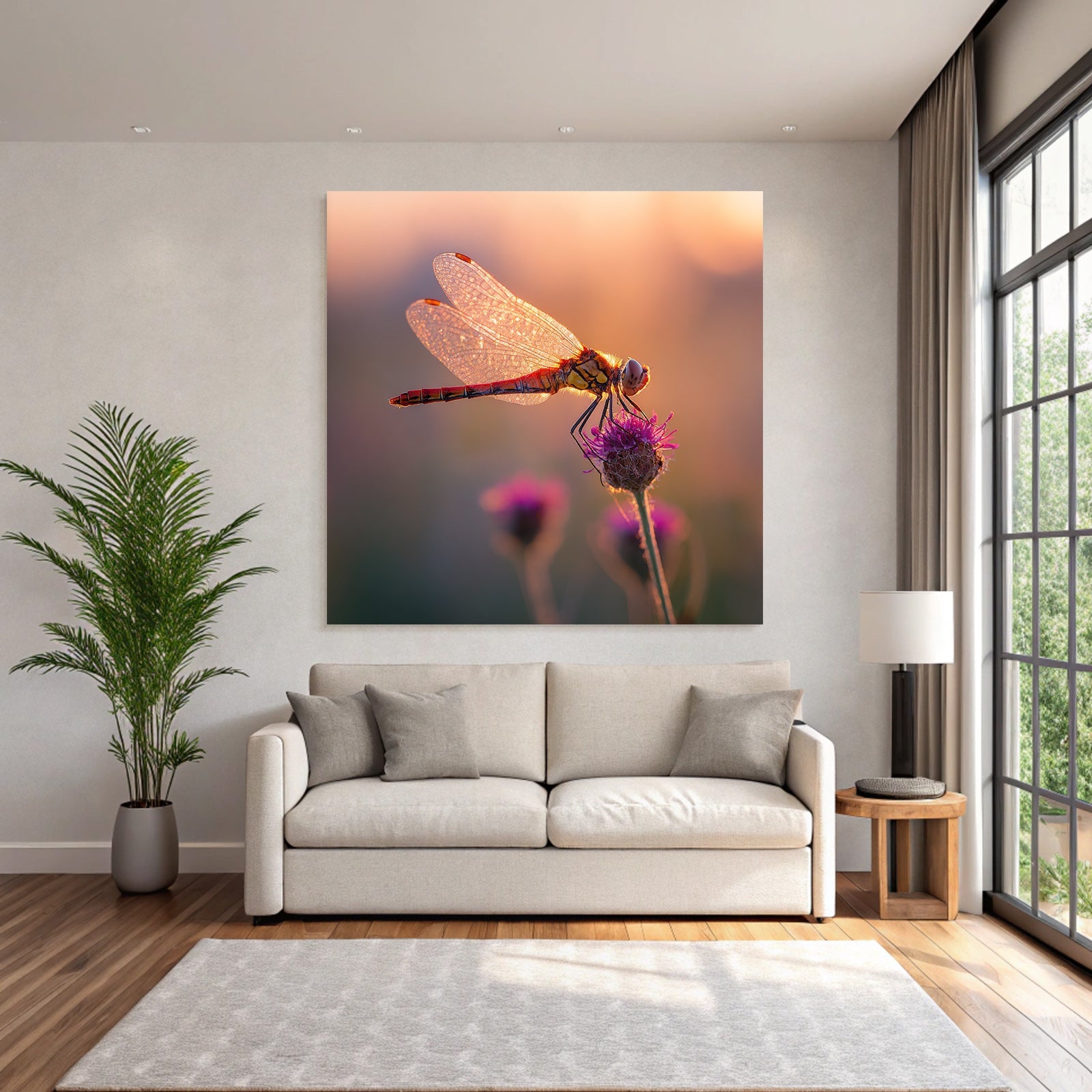 Nahaufnahme Einer Libelle Auf Einer Blume