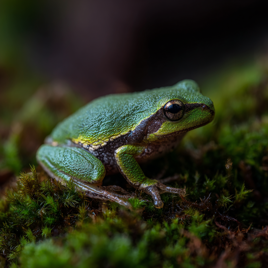 Nahaufnahme Eines Frosches Auf Moos | Insekten und Amphibien | Tiere