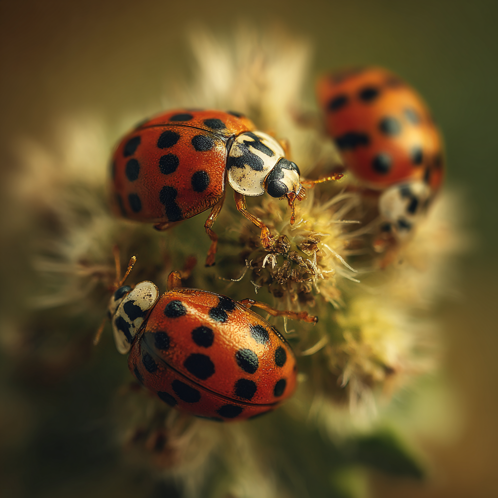 Rote Marienkäfer Auf Pflanze | Insekten und Amphibien | Tiere