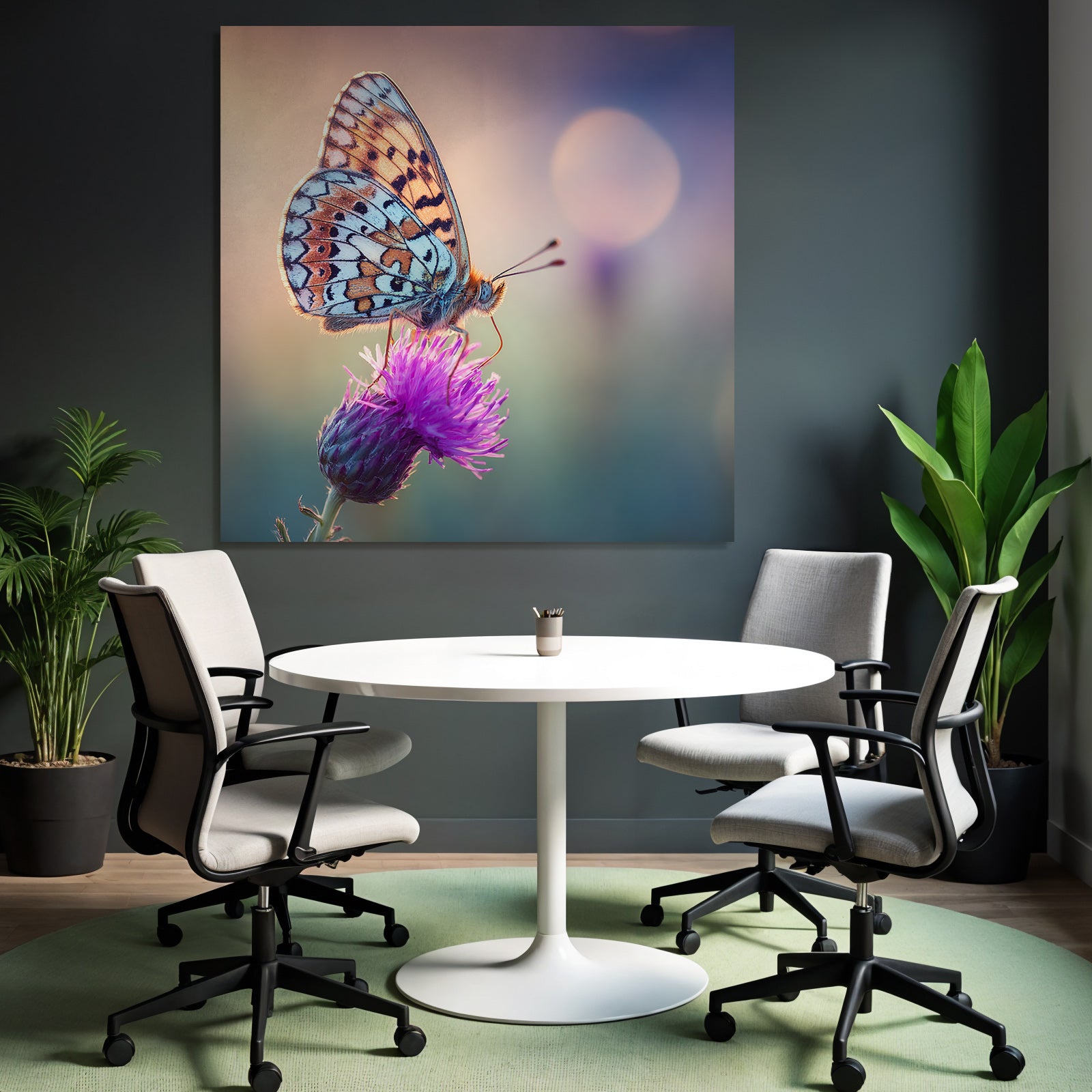 Schmetterling Auf Lila Blume