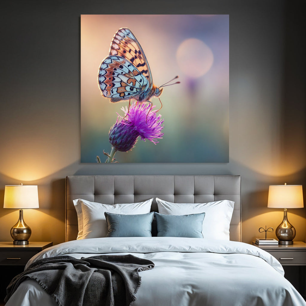 Schmetterling Auf Lila Blume