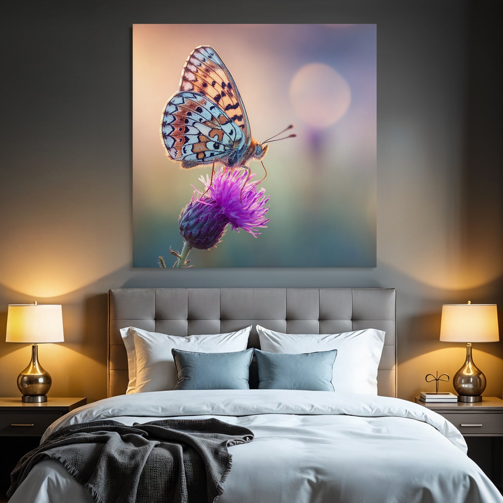 Schmetterling Auf Lila Blume