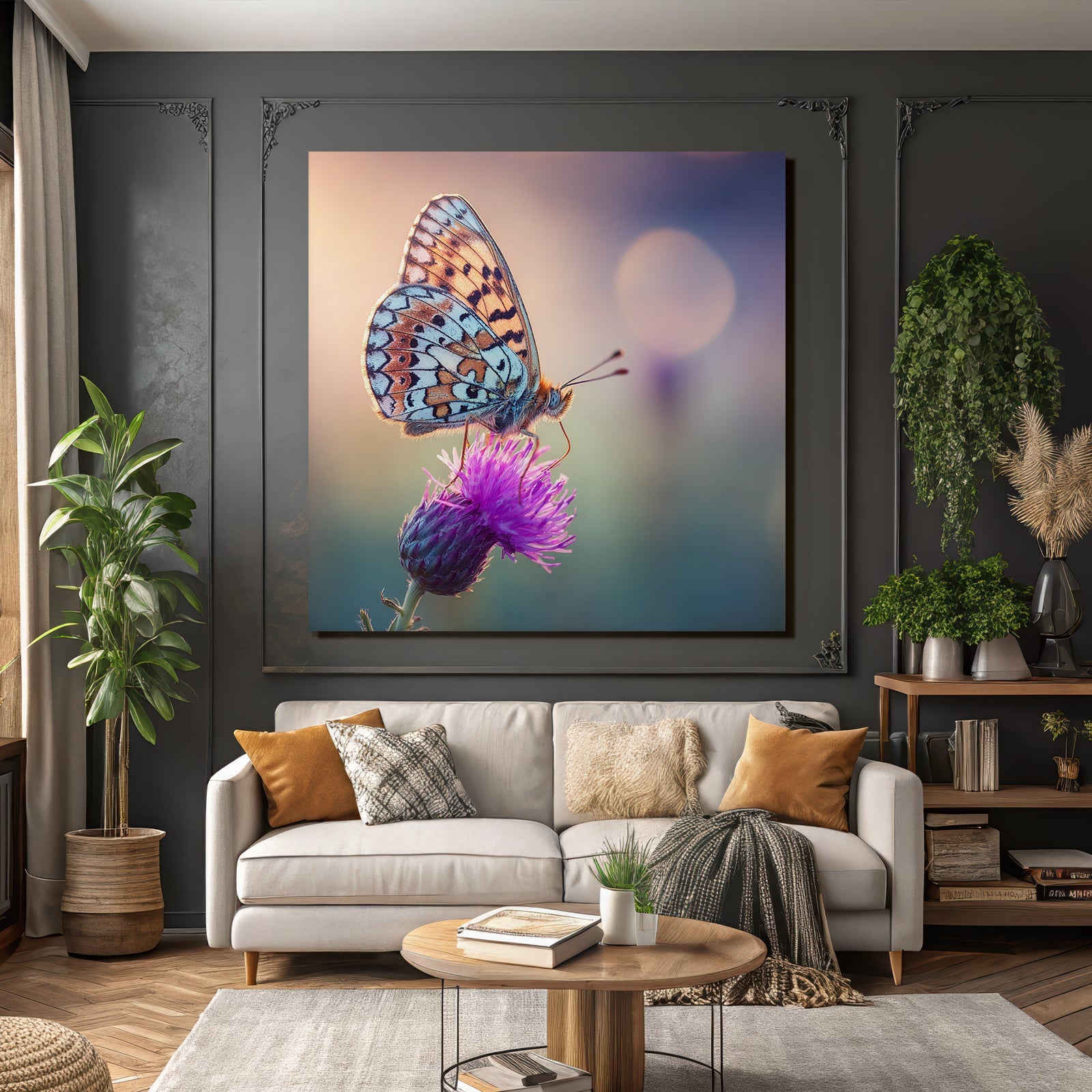Schmetterling Auf Lila Blume