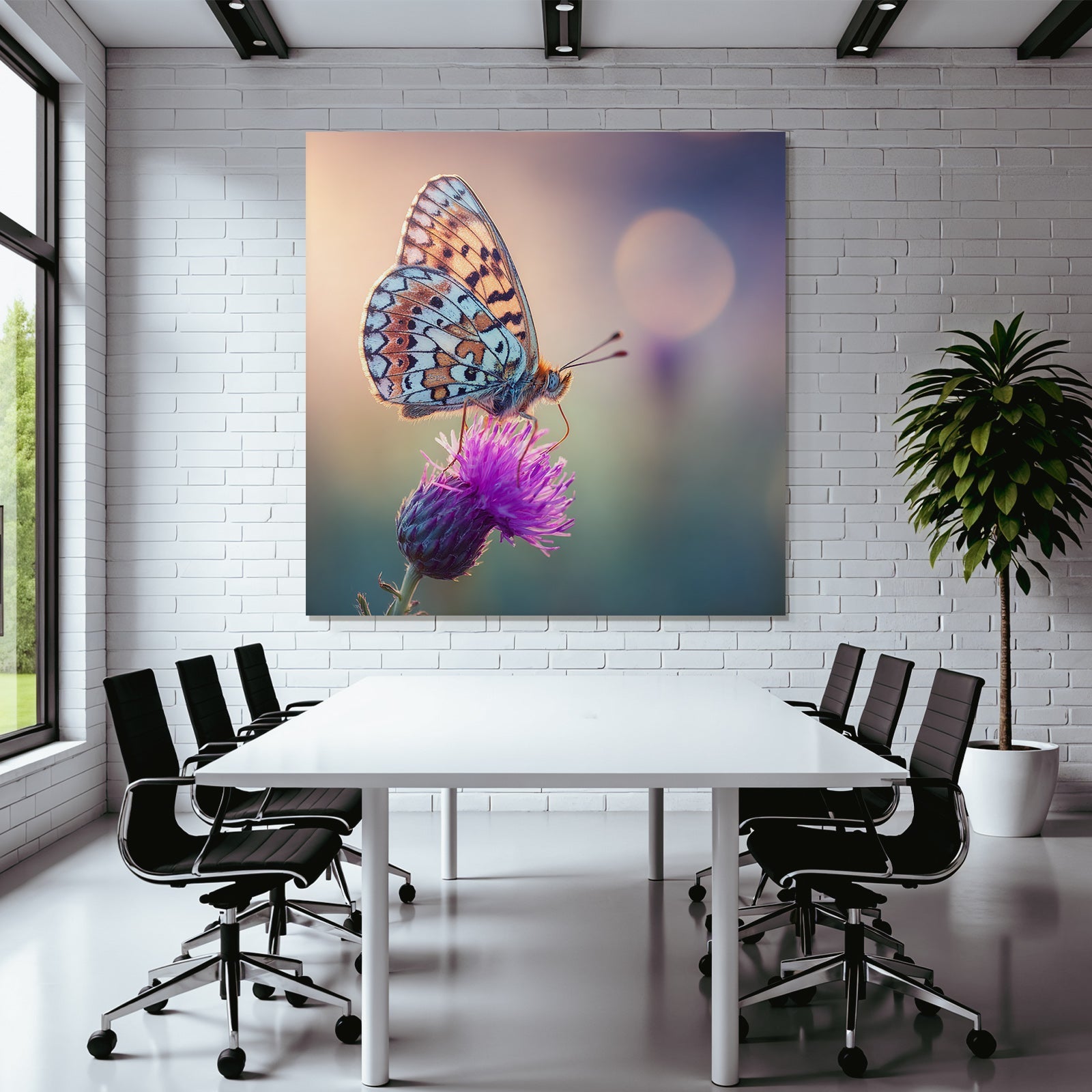Schmetterling Auf Lila Blume