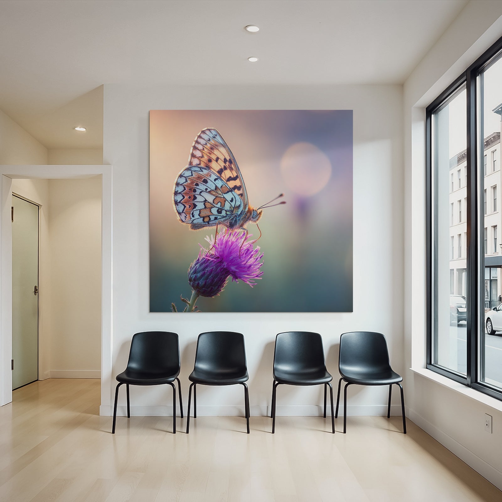 Schmetterling Auf Lila Blume