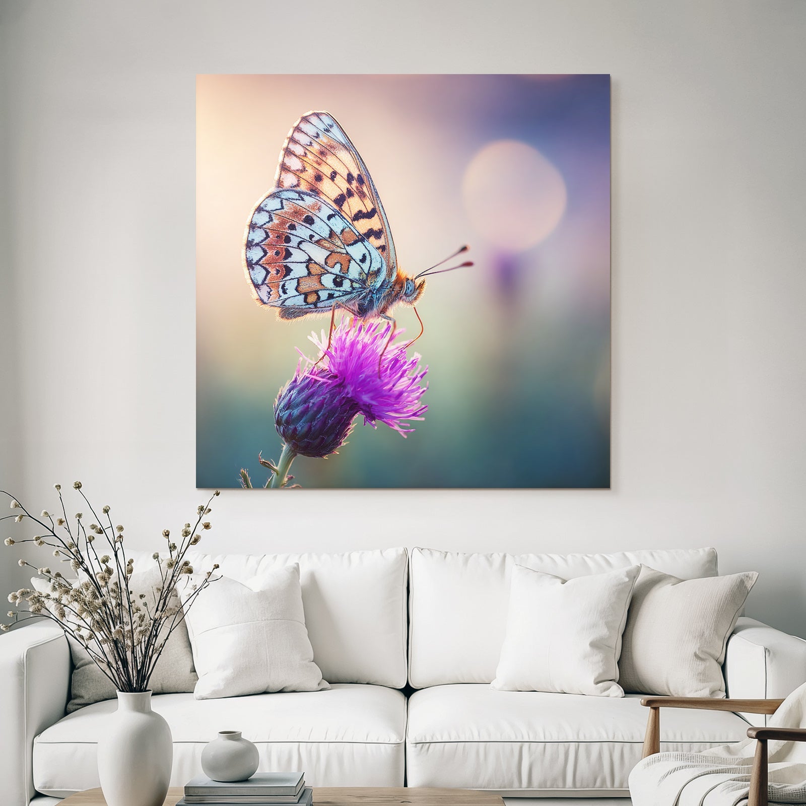 Schmetterling Auf Lila Blume