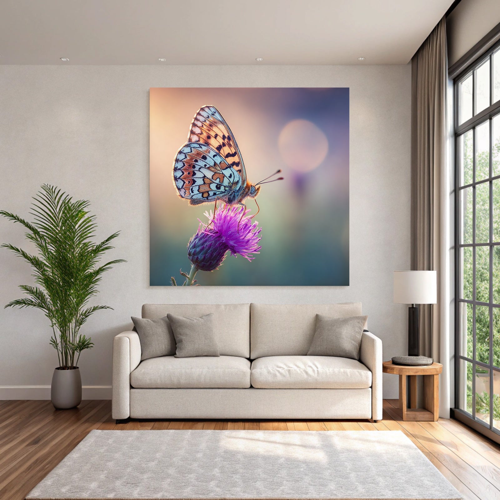 Schmetterling Auf Lila Blume