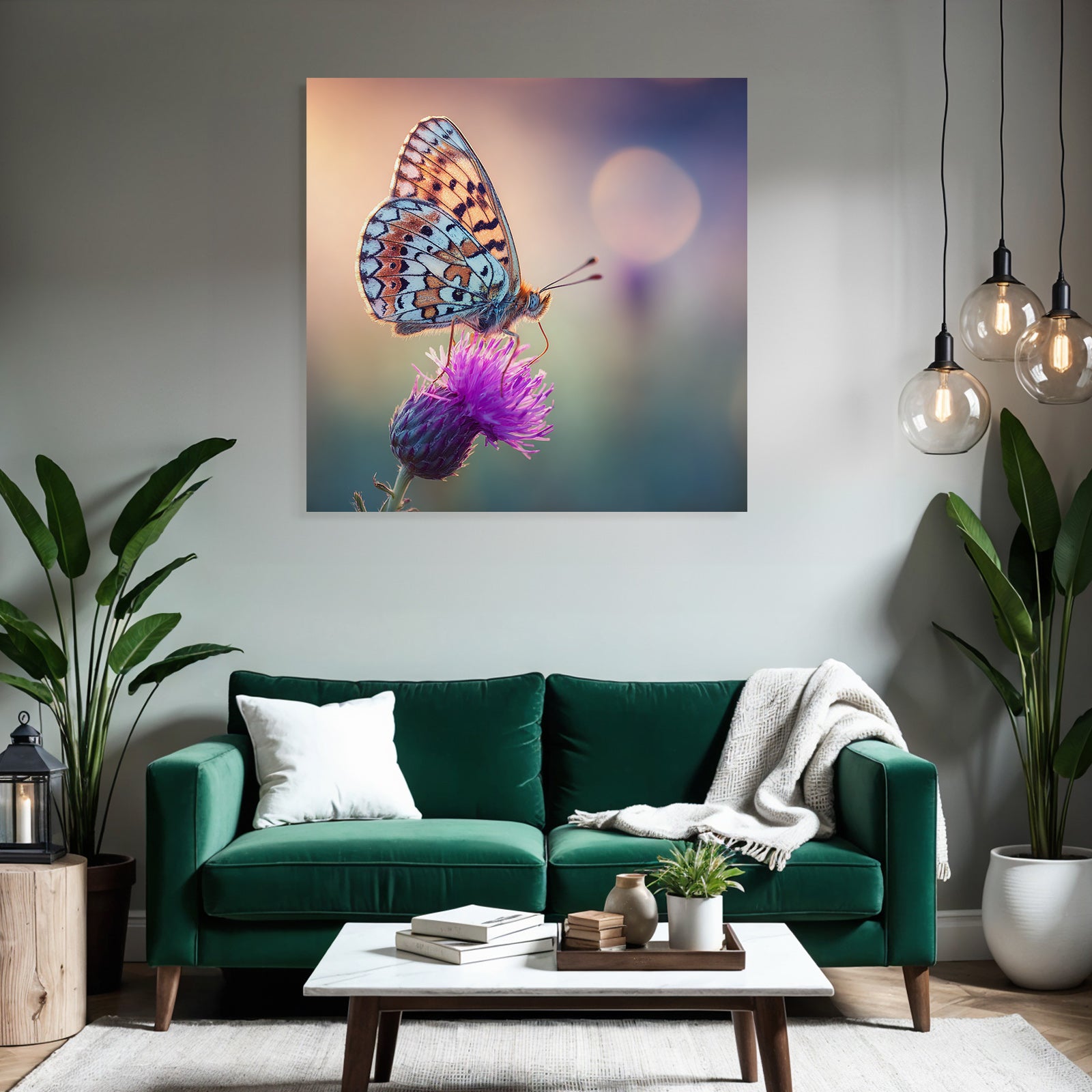 Schmetterling Auf Lila Blume