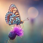 Schmetterling Auf Lila Blume | Insekten und Amphibien | Tiere