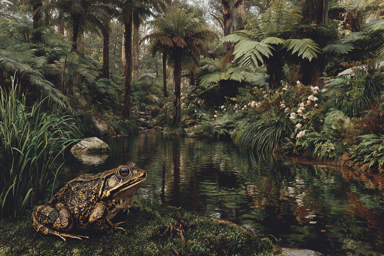 Frosch Am Wasserrand Im Friedlichen Wald | Insekten und Amphibien | Tiere