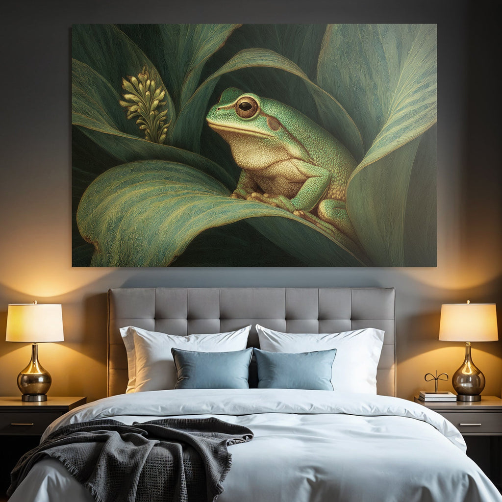 Frosch In Grünen Blättern