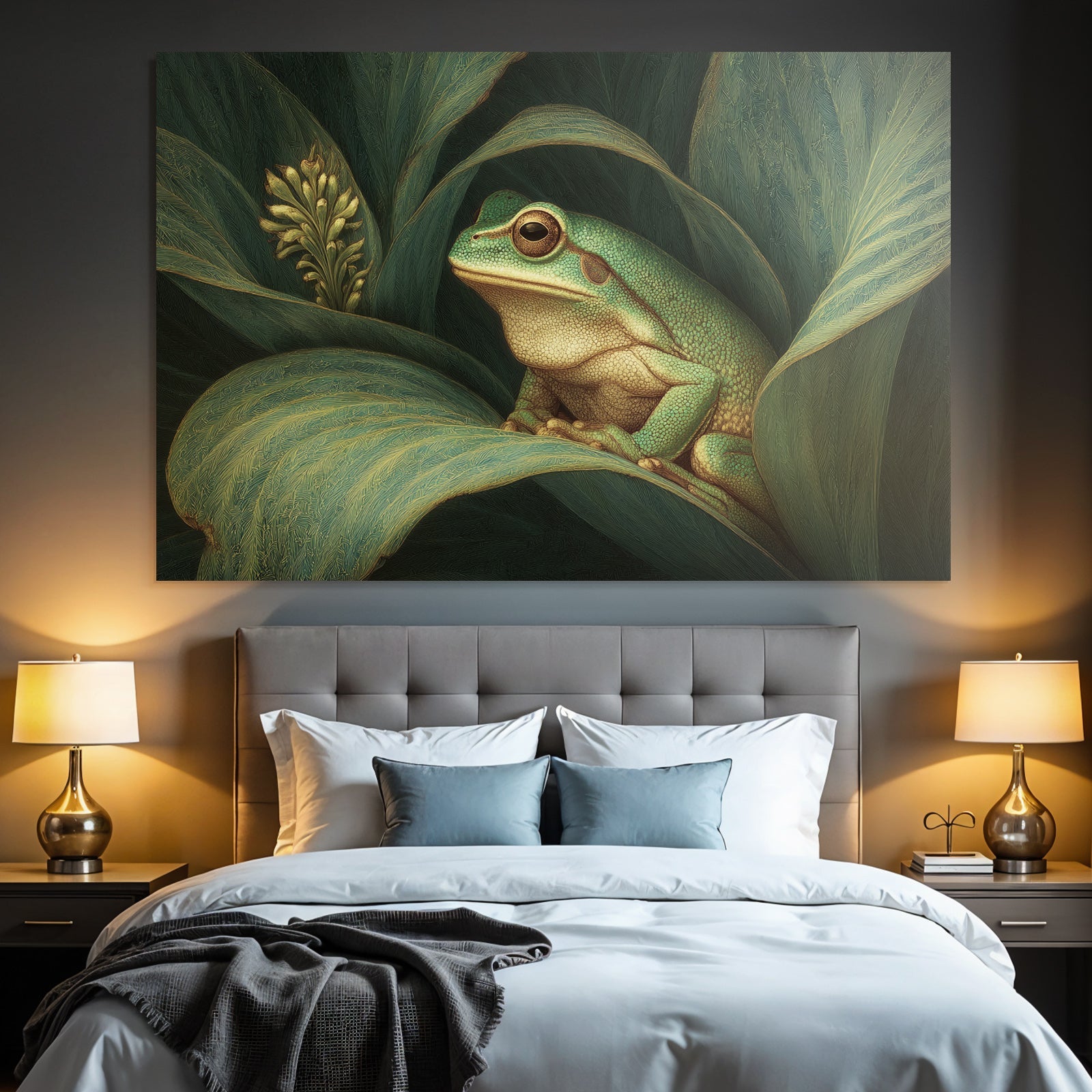Frosch In Grünen Blättern