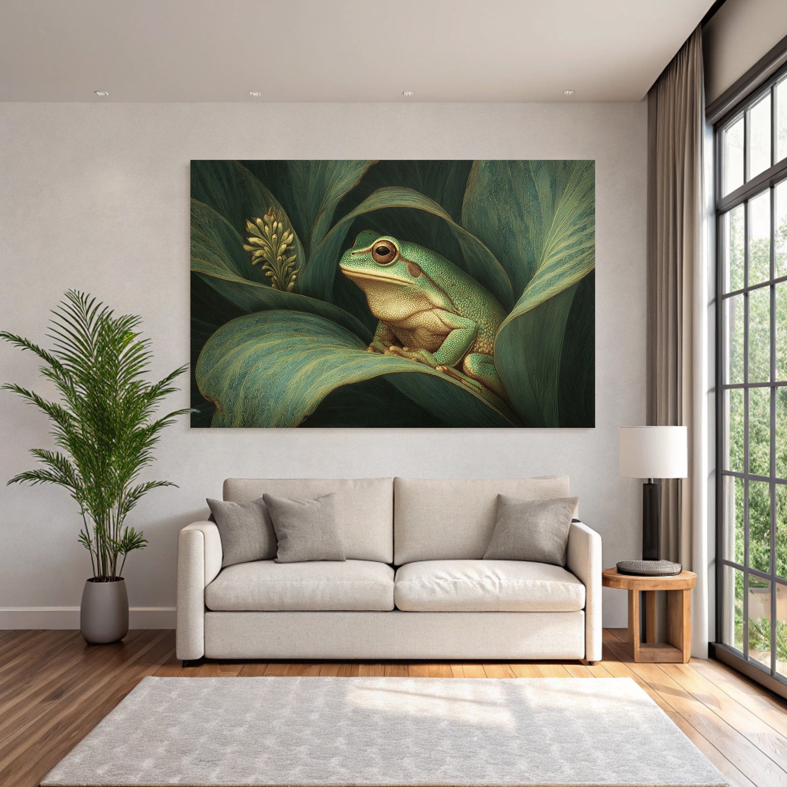 Frosch In Grünen Blättern