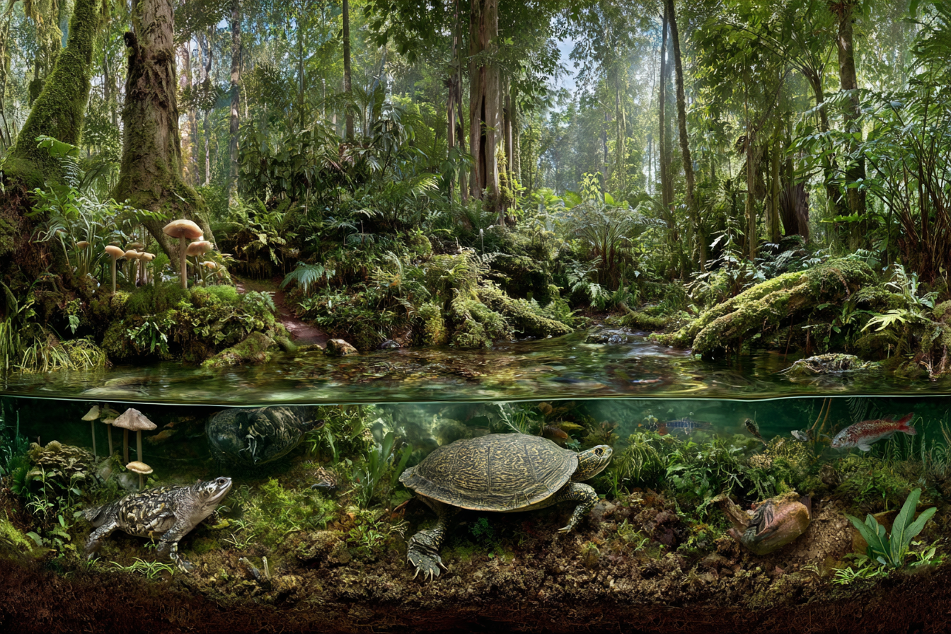 Lebensräume Wald Unterwasserwelt | Insekten und Amphibien | Tiere