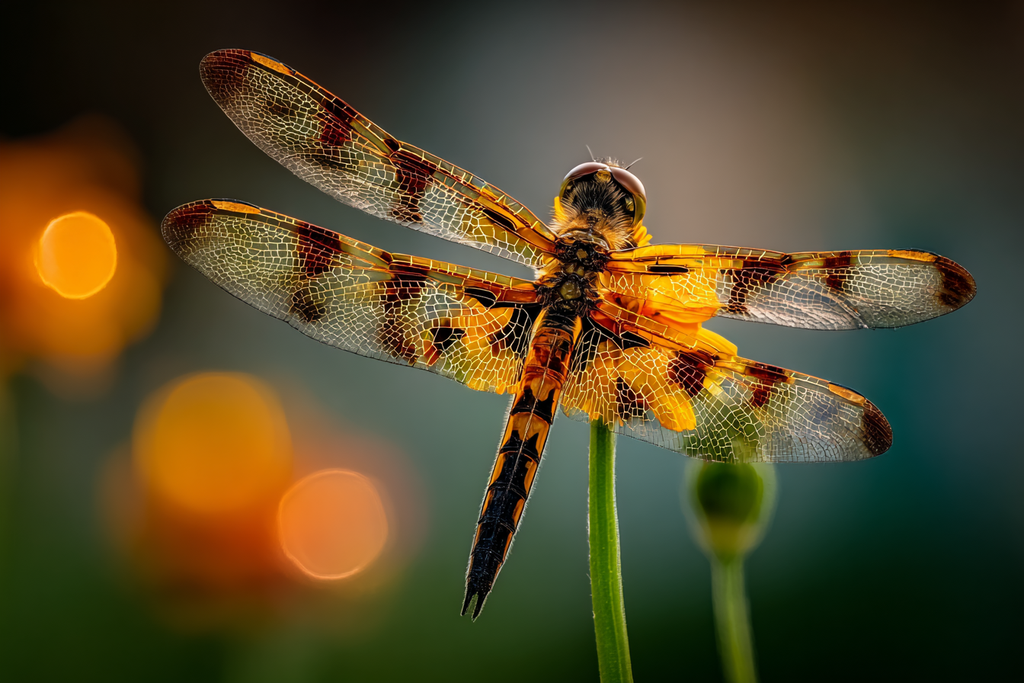 Nahaufnahme Drachenfliege Am Gelben Blume | Insekten und Amphibien | Tiere