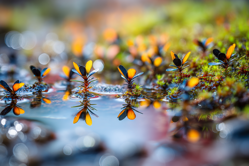 Nahaufnahme Von Blumen Und Pflanzen Auf Wasseroberfläche | Insekten und Amphibien | Tiere