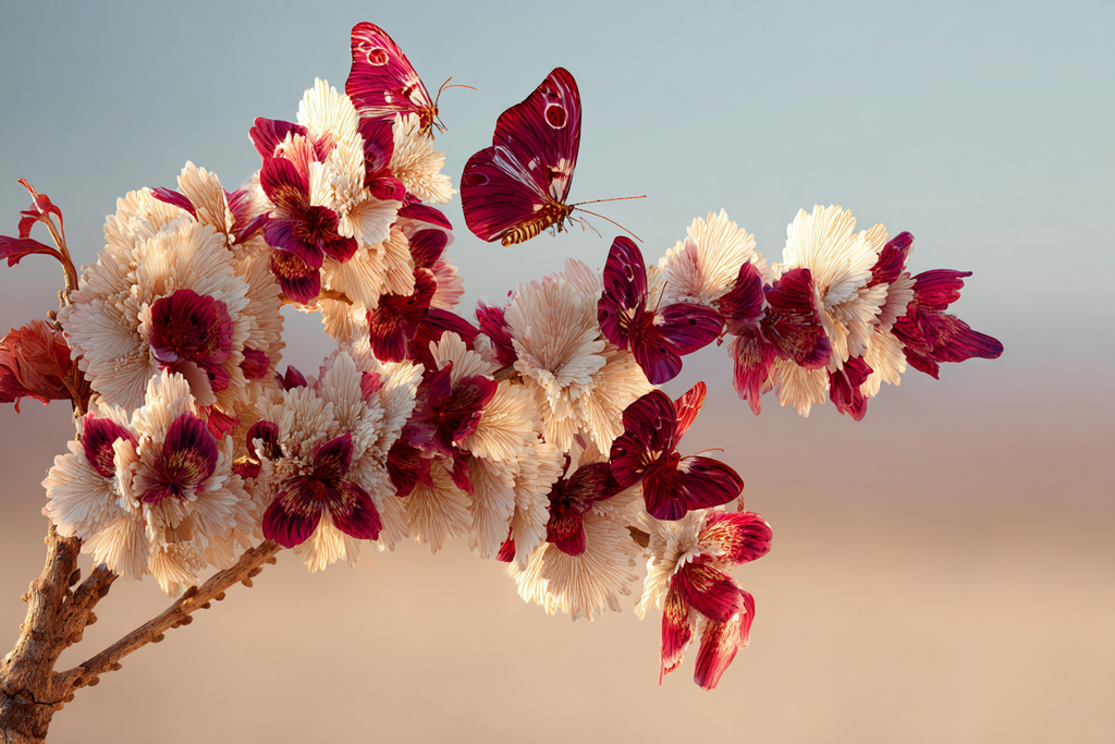 Schöne Blumen Und Schmetterlinge Im Flug | Insekten und Amphibien | Tiere
