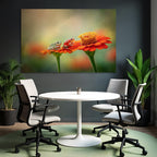 Zwei Frösche Auf Hellorangener Blume Traumhafter Hintergrund