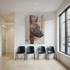 Belgischer Malinois Kopf Nahe Stone Surface Architektur