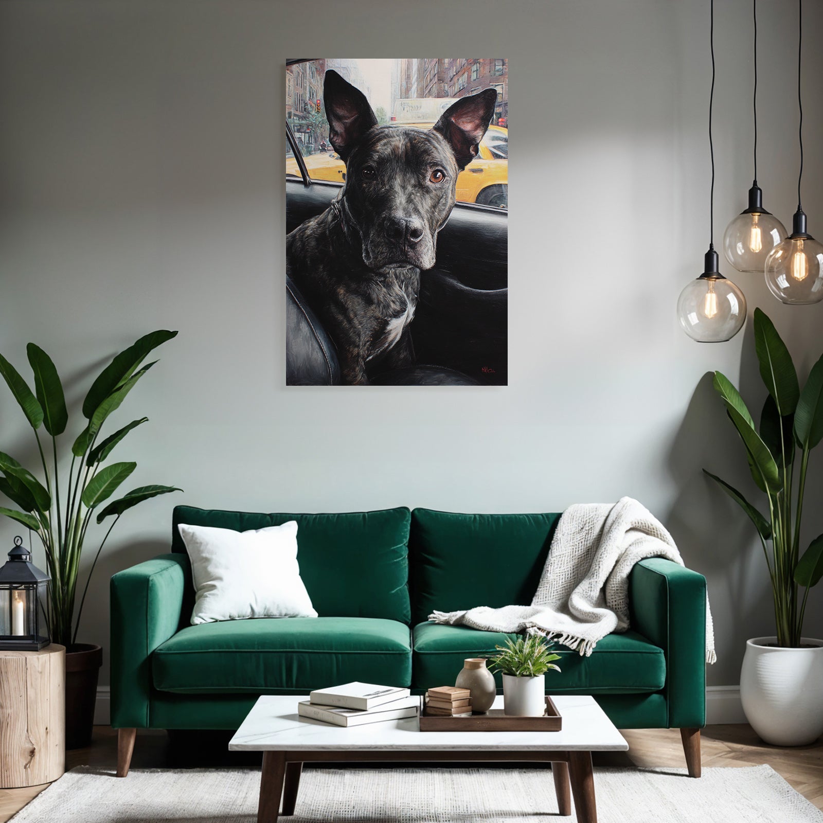 Hund Im Auto Stadt Strasse Neugierig