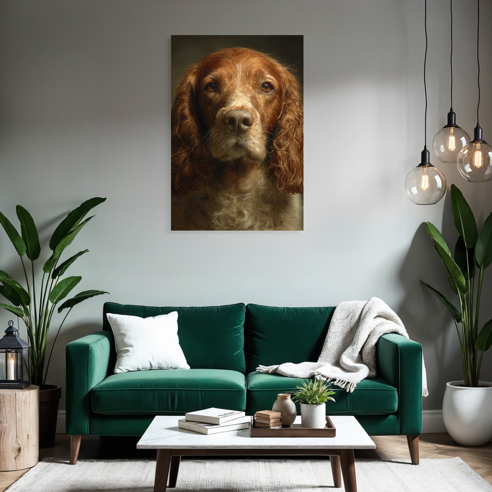Hund Portrait Aufmerksam Rötlich Braunes Fell Nobel Demeanor