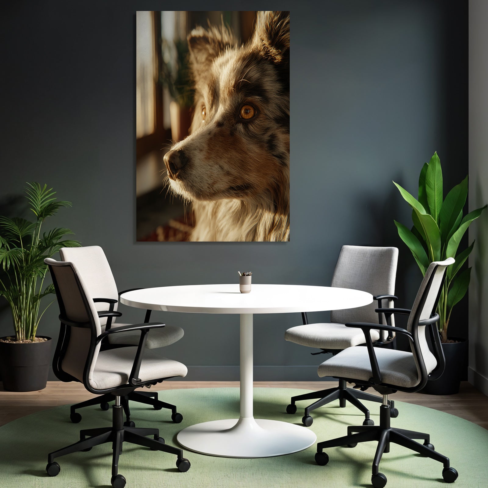 Hundeaugen Fell Details Warmes Licht