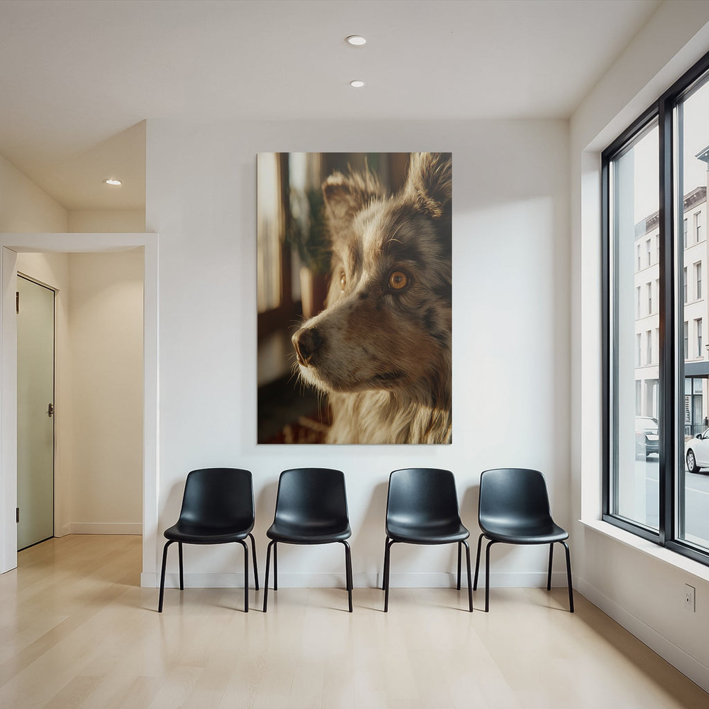 Hundeaugen Fell Details Warmes Licht