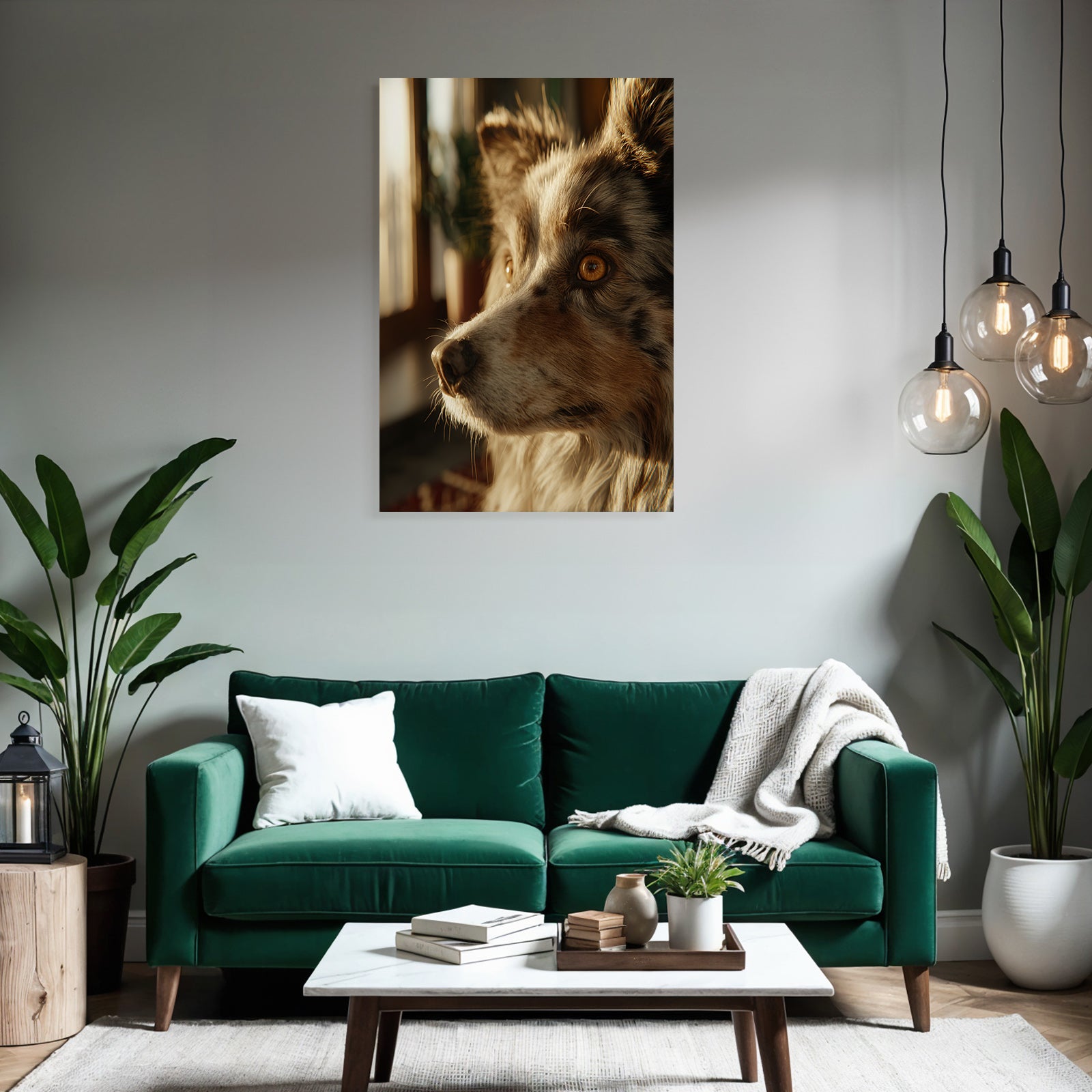 Hundeaugen Fell Details Warmes Licht