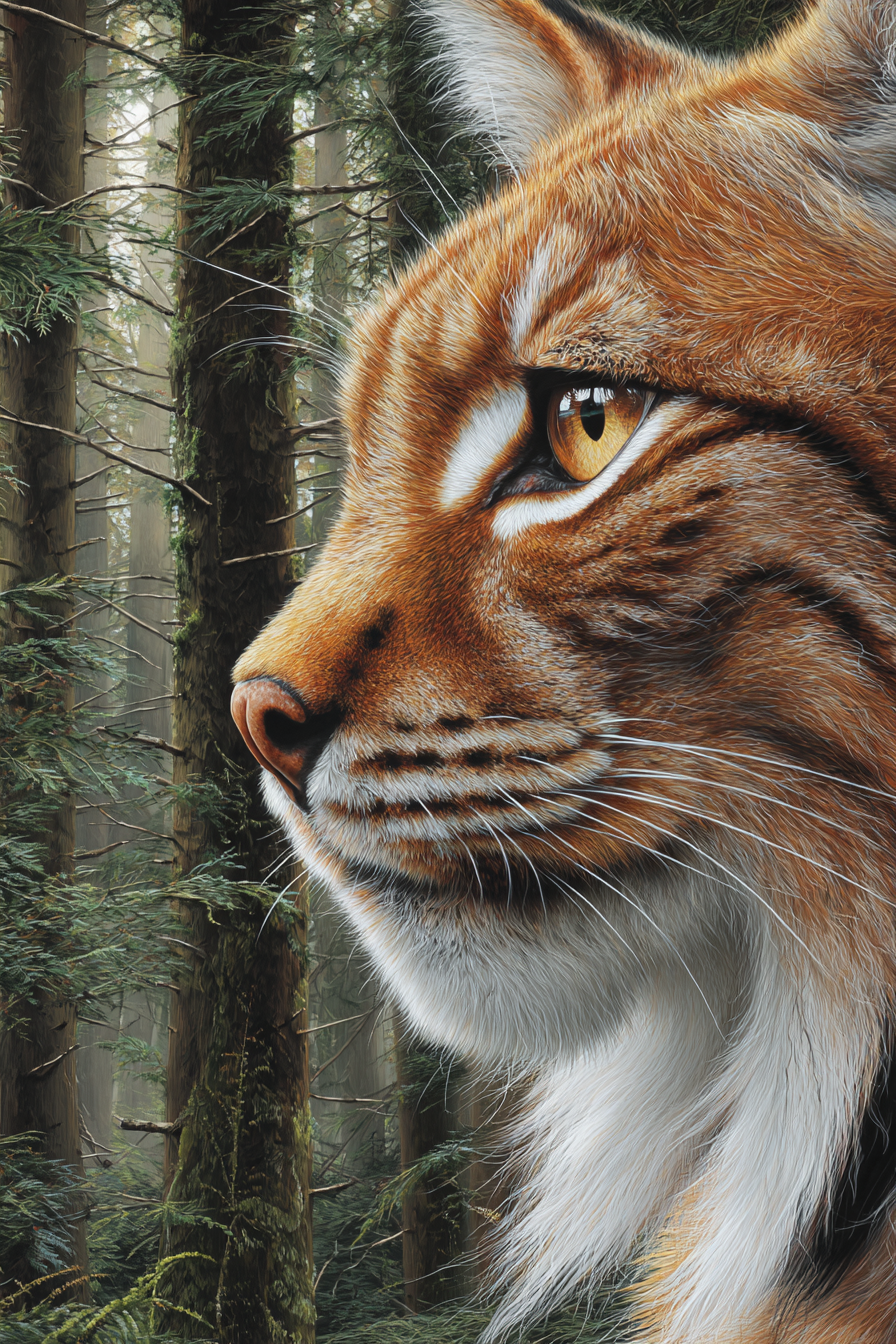 Lynx Im Wald Details | Katzen und Hunde | Tiere