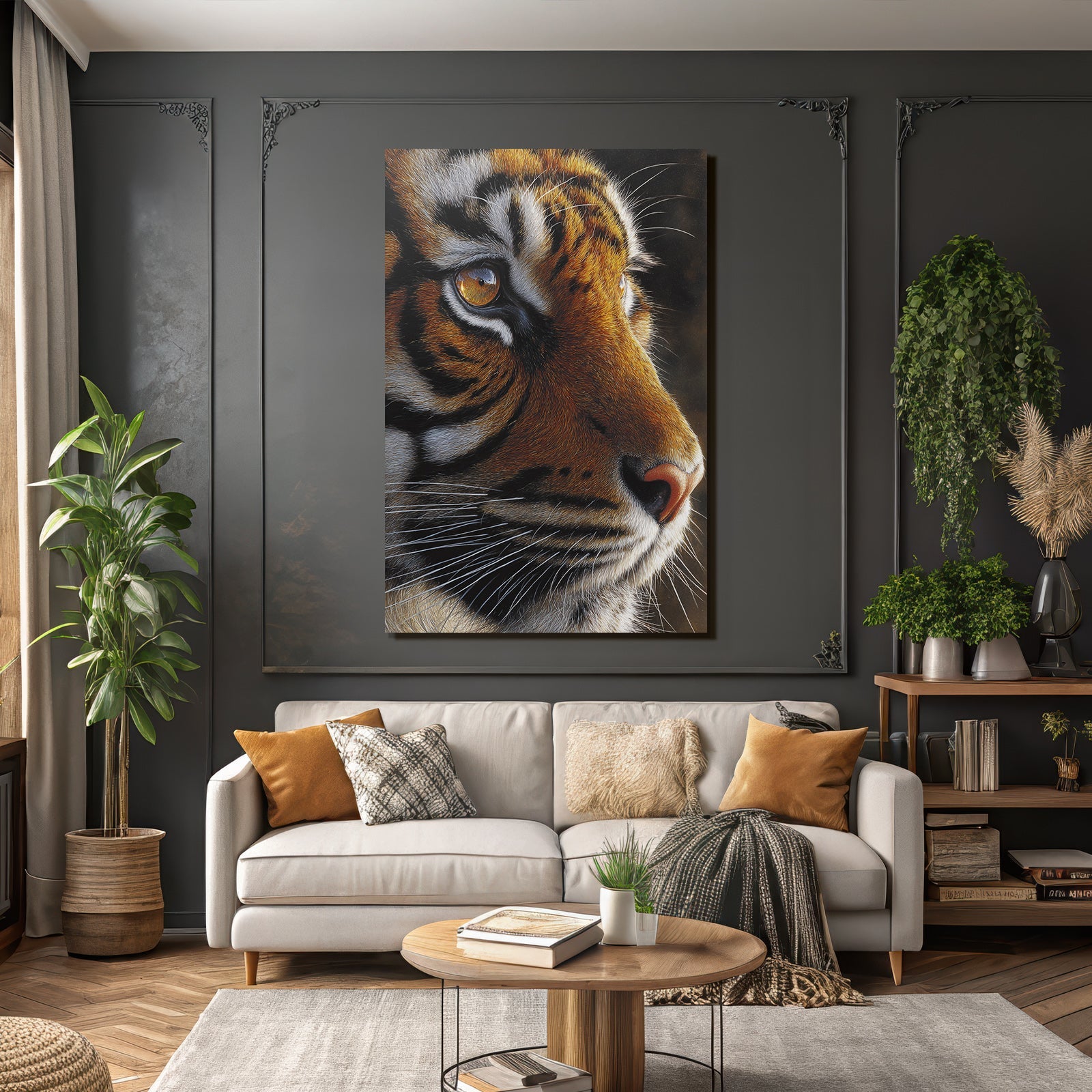 Tiger Gesicht Nahaufnahme Detailaufnahme Von Augen Und Fellmuster