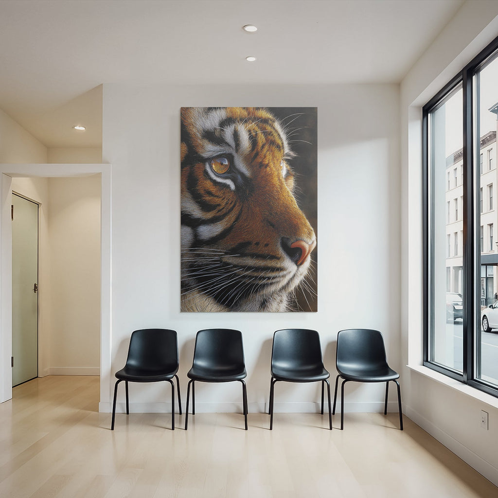 Tiger Gesicht Nahaufnahme Detailaufnahme Von Augen Und Fellmuster