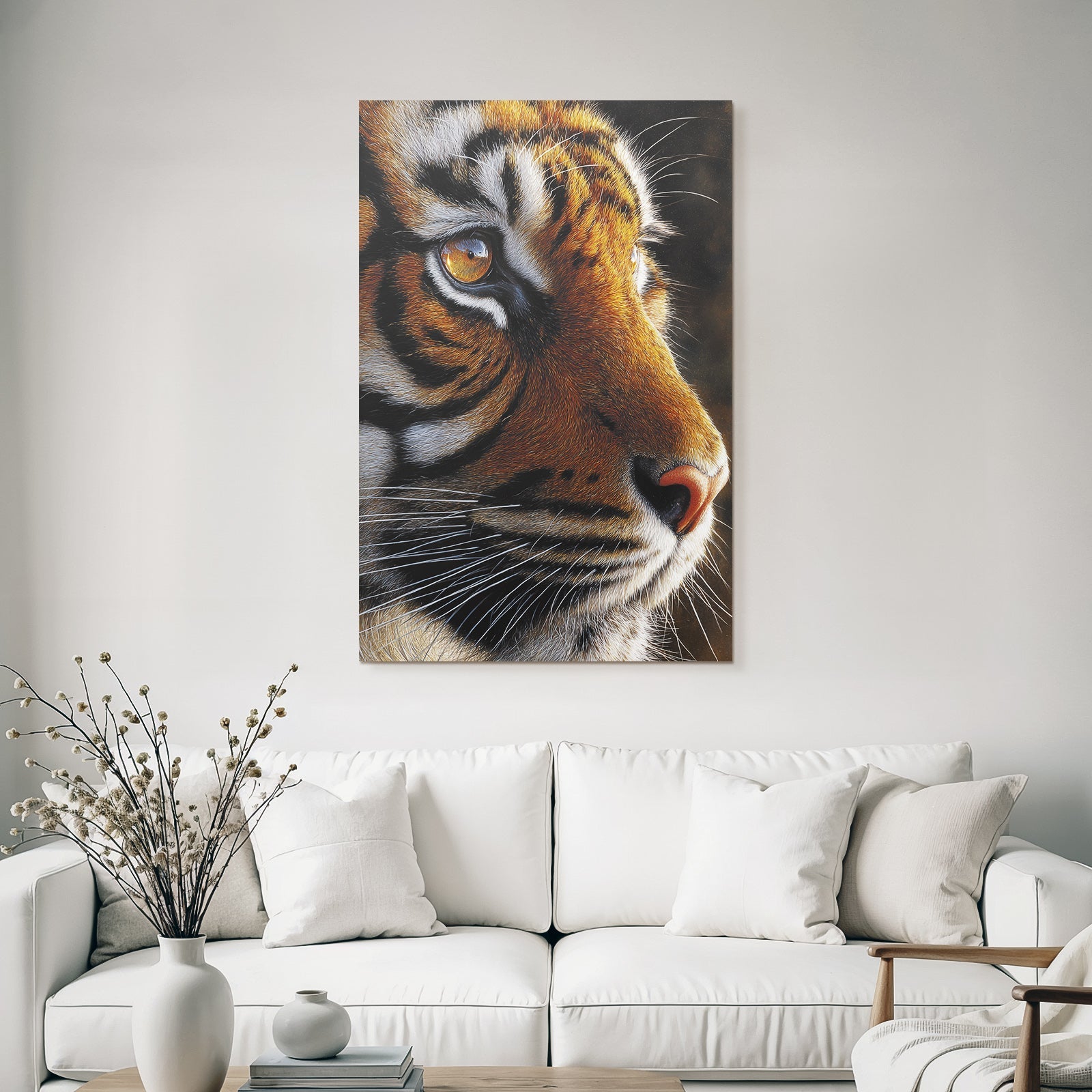 Tiger Gesicht Nahaufnahme Detailaufnahme Von Augen Und Fellmuster