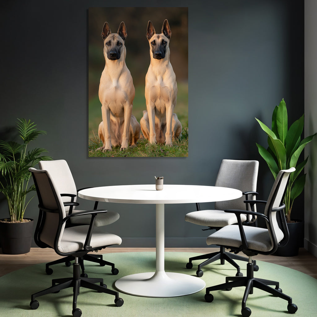 Zwei Beagle Malinois Natur Setting