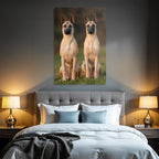 Zwei Beagle Malinois Natur Setting