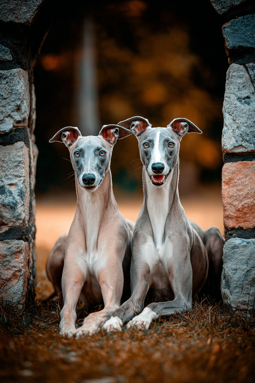 Zwei Im Herbstlichen Outdoor Settting Elegante Erscheinung | Katzen und Hunde | Tiere