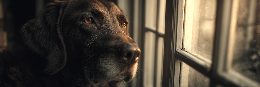 Hund Am Fenster Blick Nach Draussen Nachdenklich | Katzen und Hunde | Tiere